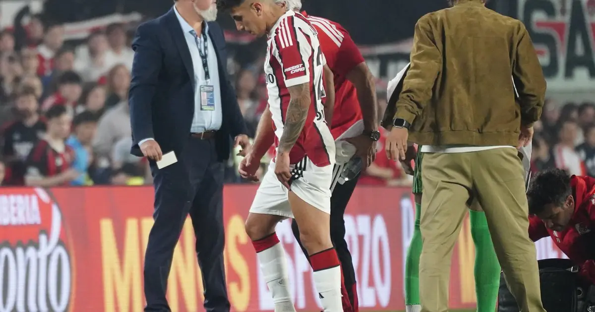 ¡Un arranque de terror! Lesión de Almada, gol de Huracán y el desconsolado llanto del pibe Andrada en River