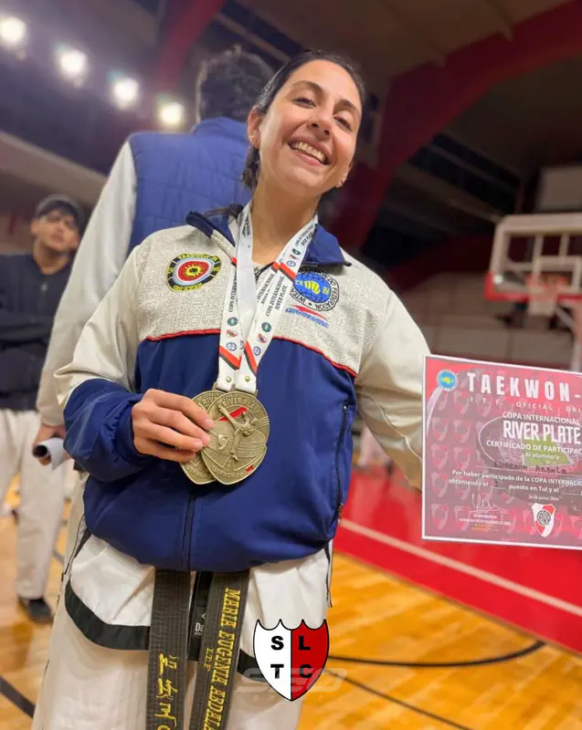 María Eugenia Abdala brilló en Paraguay en un certamen de Taekwondo y dejó en alto al Santiago Lawn Tennis Club