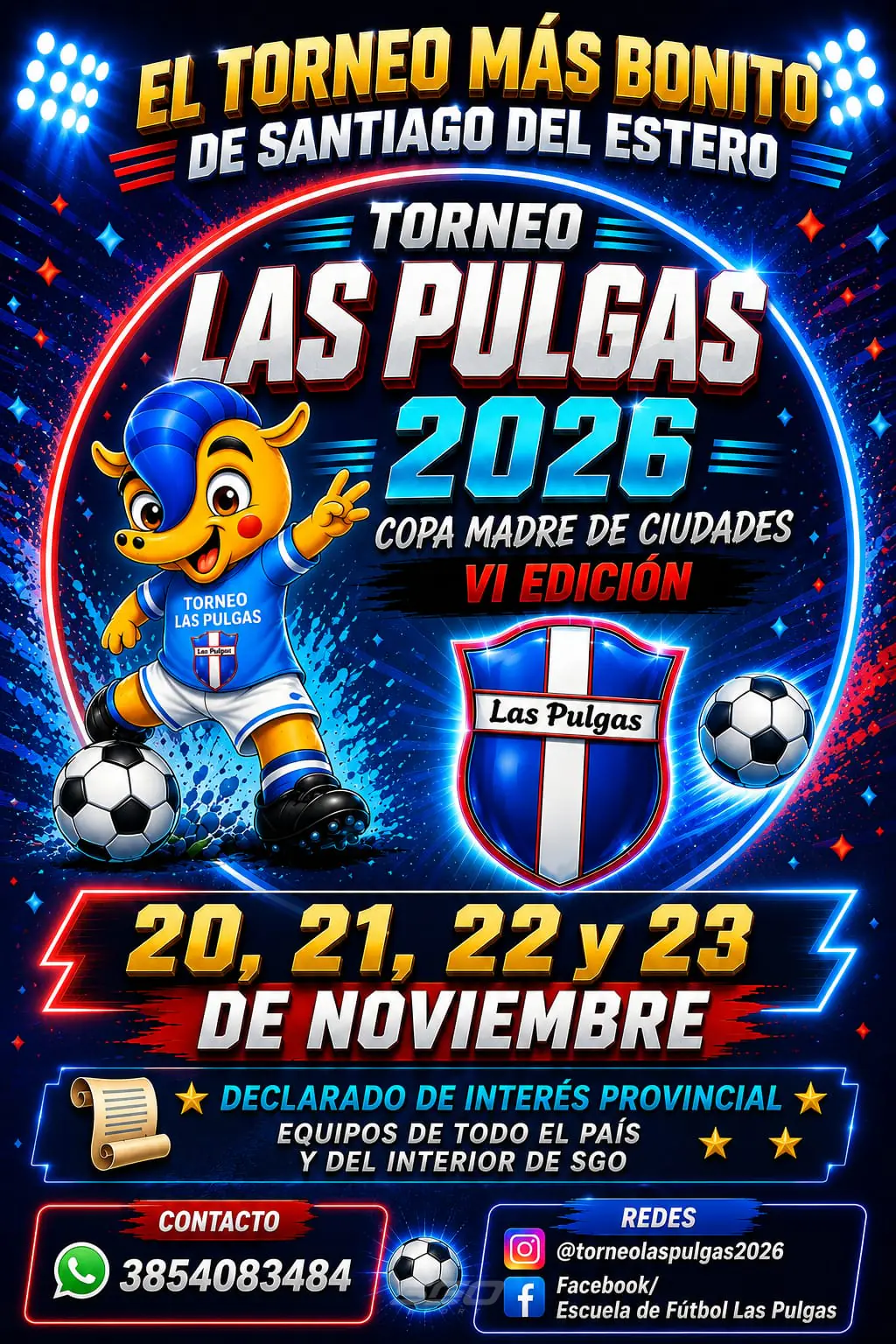 En noviembre se viene la VI° edición del torneo nacional de fútbol infantil "Las Pulgas"