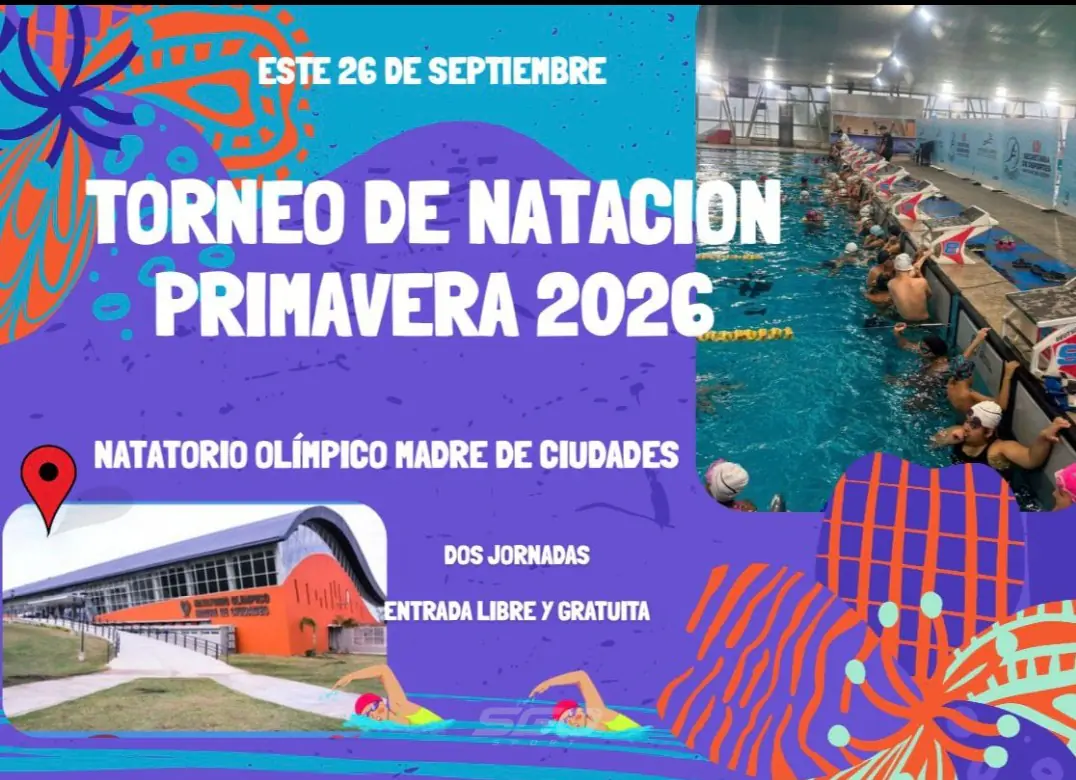El Natatorio Olímpico Madre de Ciudades recibe al Torneo Primavera de Natación 2026