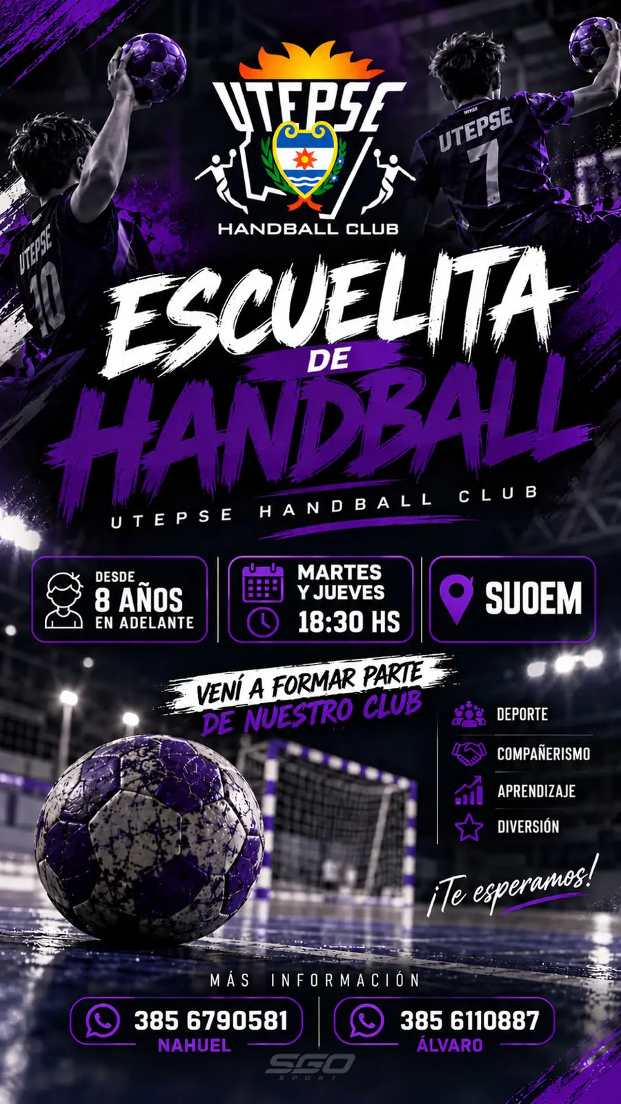 UTEPSE Handball Club pone en marcha su escuelita para chicos y chicas de 8 a 16 años